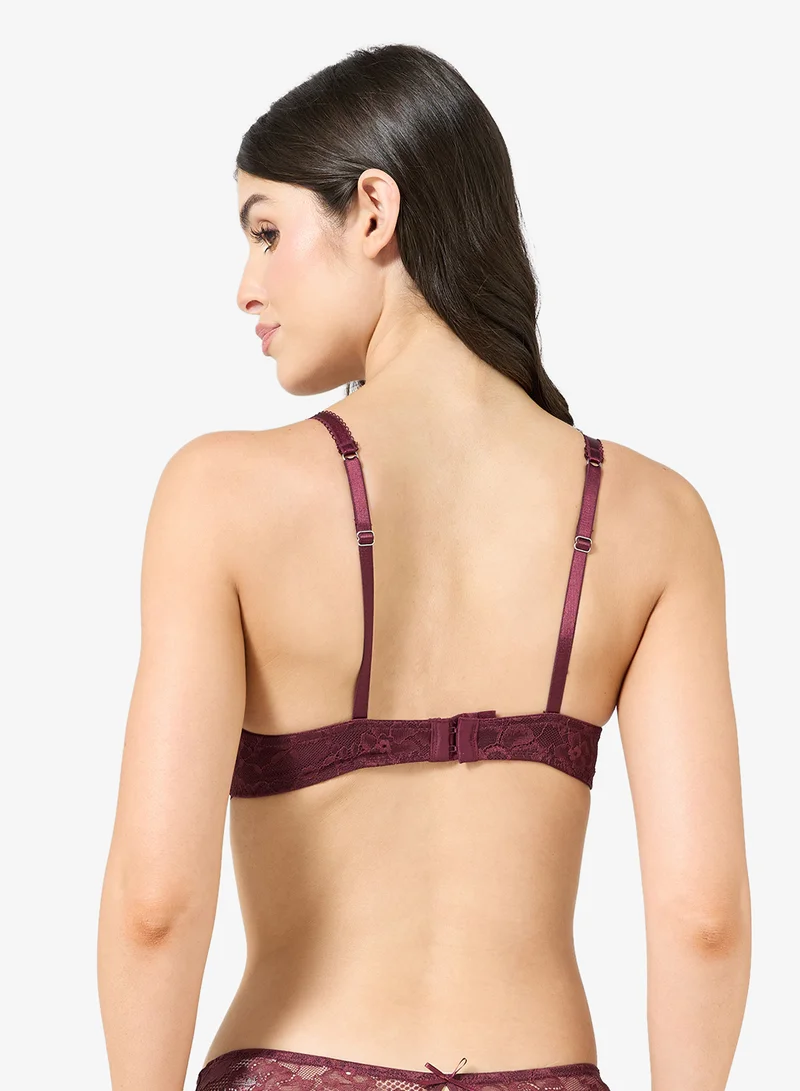 hunkemoller Lace Plunge Neck Bra