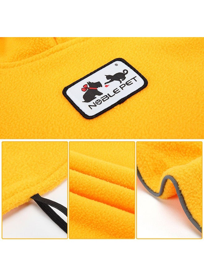 Loquat Warm Double-Sided Polar Fleece Coat Yellow - Image 4