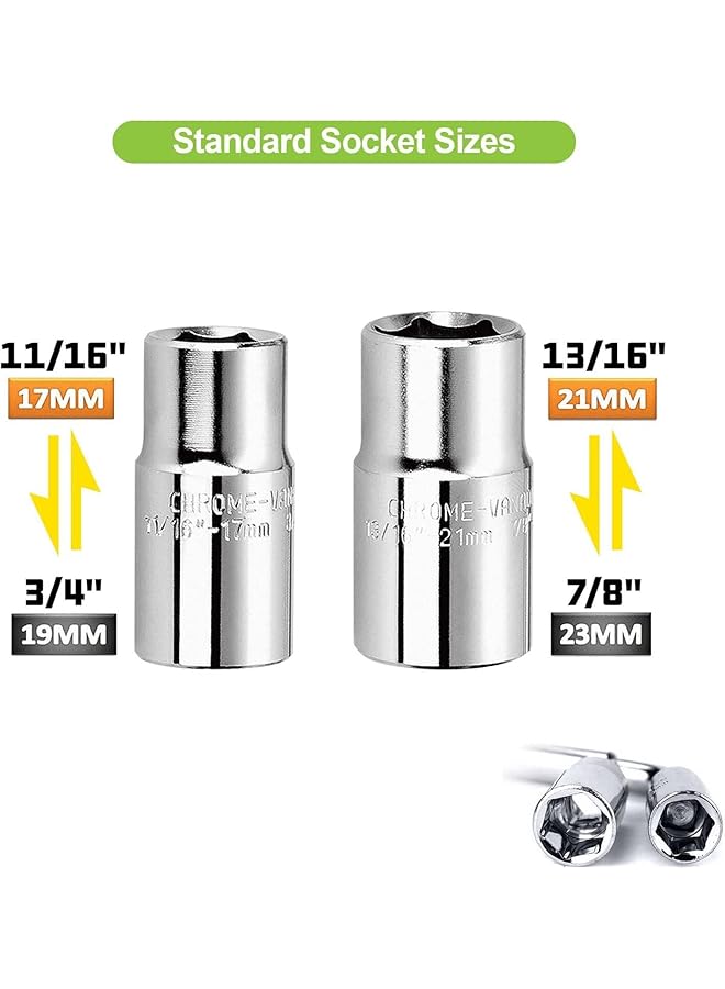 Telescoping Lug Wrench, Wheel Wrench 17/19, 21/23Mm For Cars, Vans, Trucks, Caravans - Image 3