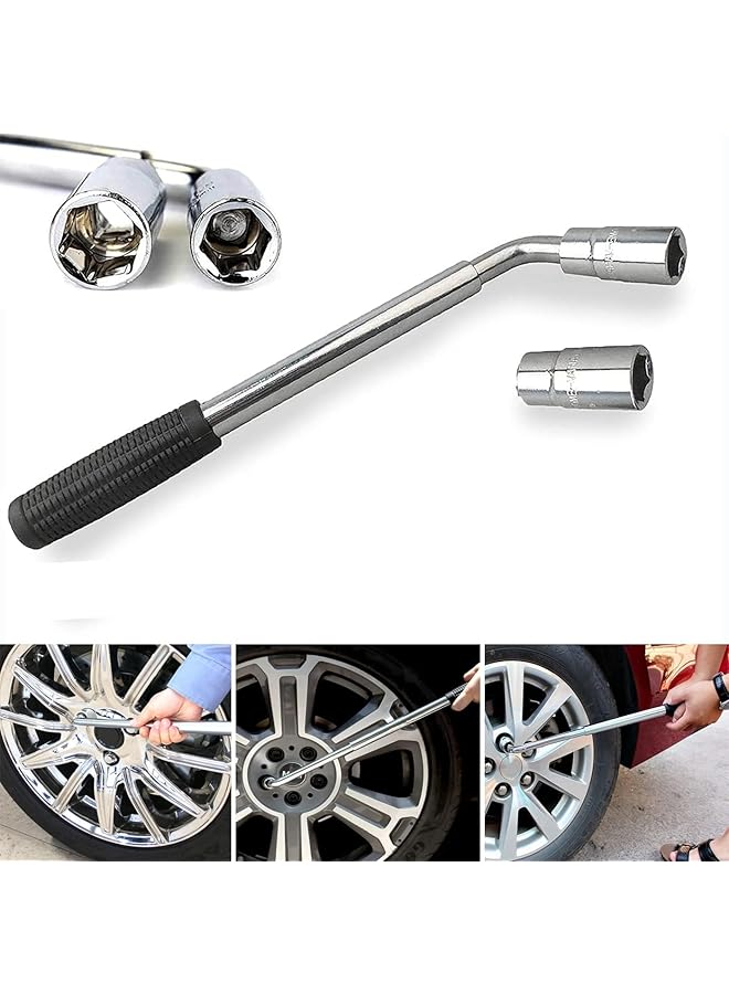 Telescoping Lug Wrench, Wheel Wrench 17/19, 21/23Mm For Cars, Vans, Trucks, Caravans - Image 2