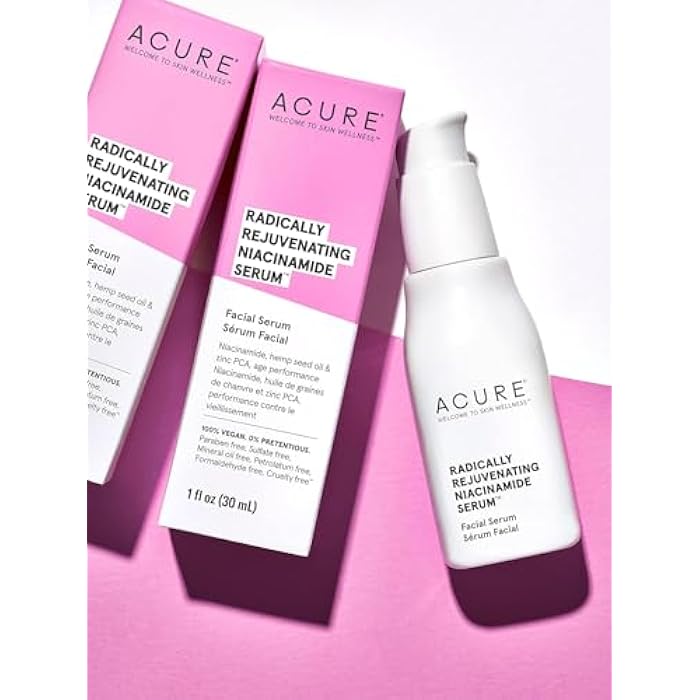 Acure Radically Rejuvenating Niacinamide Serum - Facial Anti-Aging Support Serum with Niacinamide, Hemp Seed Oil & Zinc PCA - Reduce Fine Line, Wrinkle & Minimize Pimple or Breakout - 100% Vegan -30ml - Image 3