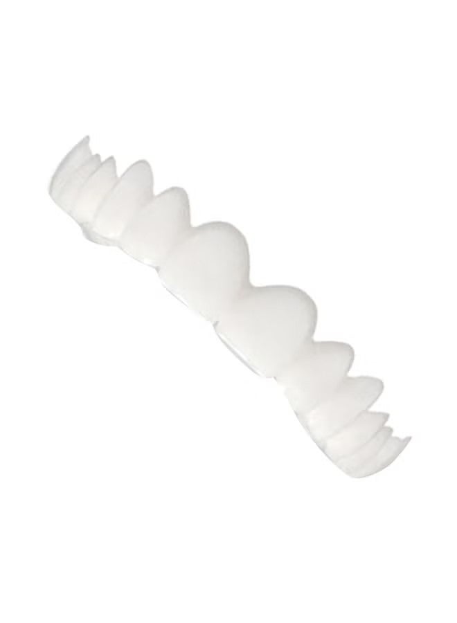 Snap On Natural Upper Veneer Dental False Teeth, Cosmetic Veneers Teeth Temporary Dentures Smile Teeth Comfortable Veneer Cover Teeth, for Men Women with Bad Teeth - Image 2