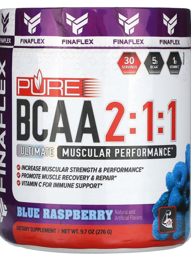 Pure BCAA 2:1:1 Blue Raspberry 9.7 oz (276 g)