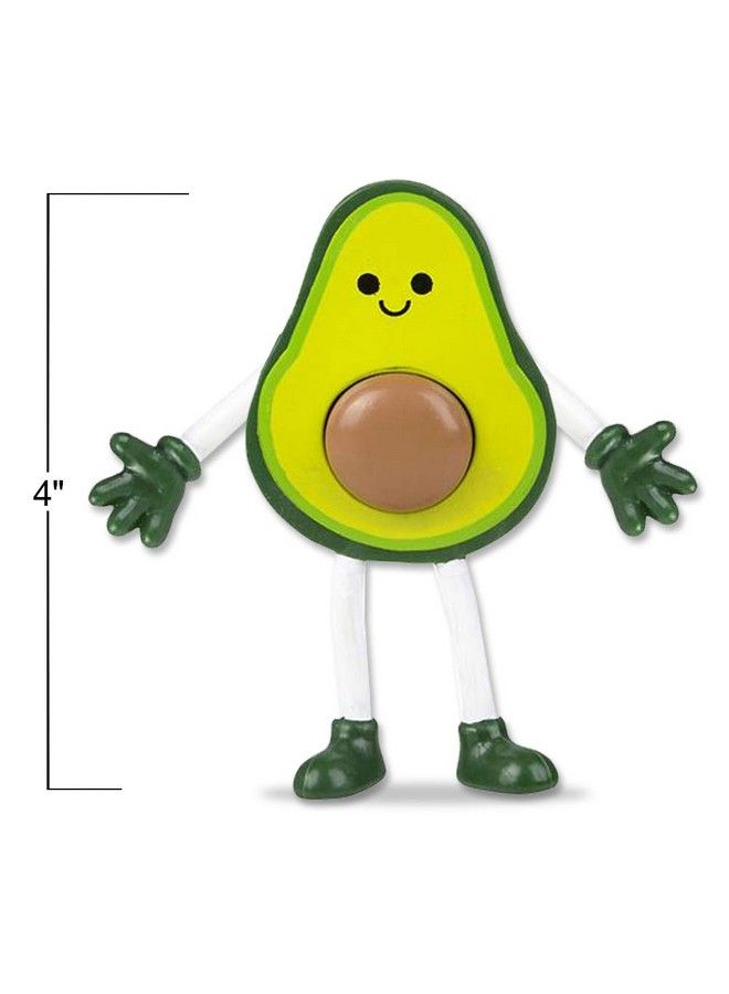 ArtCreativity Bendable Avocado Figures Set Of 12 Novelty Food Shaped Bendy Figurines Stress Relief Fidget Toys For Kids Birthday Party Favors Goodie Bag Stuffers Piñata Fillers For Boys And Girls - Image 4