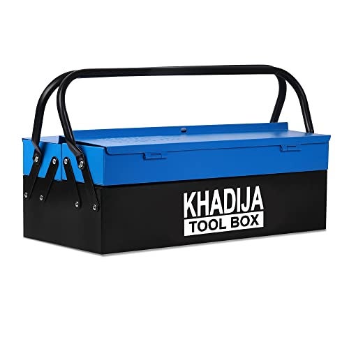 KHADIJA Metal Five Compartment Double Handle Big Storage Professional Tool Box (Red [Hut Shaped]) - Image 1