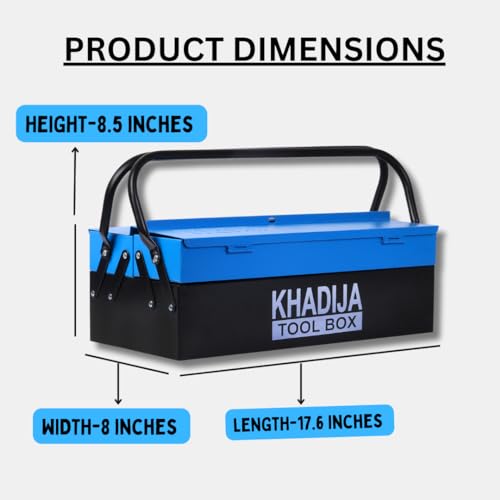 KHADIJA Metal Five Compartment Double Handle Big Storage Professional Tool Box (Red [Hut Shaped]) - Image 2