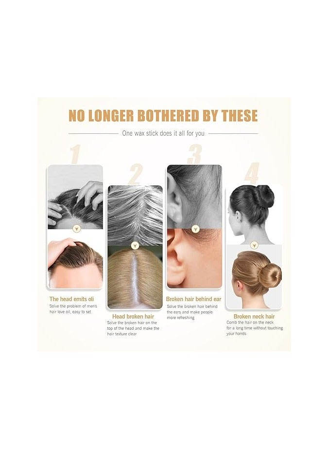 IKT Hair Wax2PCS Stick, Broken Hair Finishing Wax Hair Wax Stick For Flyaways Hair Gel Stick Portable Hair Styling Cream - Image 3