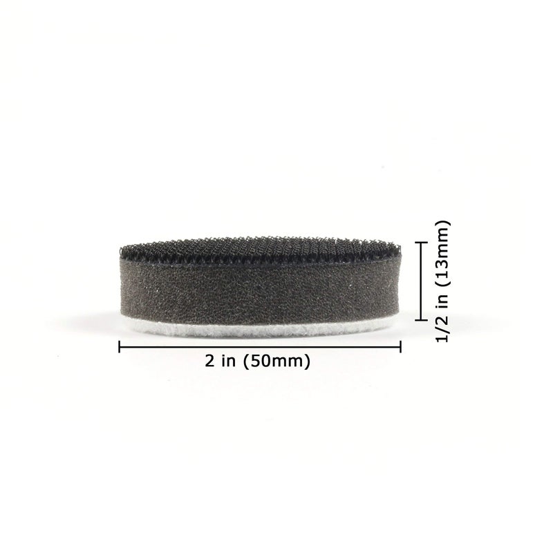 POLIWELL 10 Pack 2 Inch (50mm) Foam Interface Pad, Hook and Loop Soft Foam Buffing Pad, Soft Density Buffer Backing Pad for 2" Sanding Discs, Drill, Mini RO Sander for Detail Sanding - Image 2