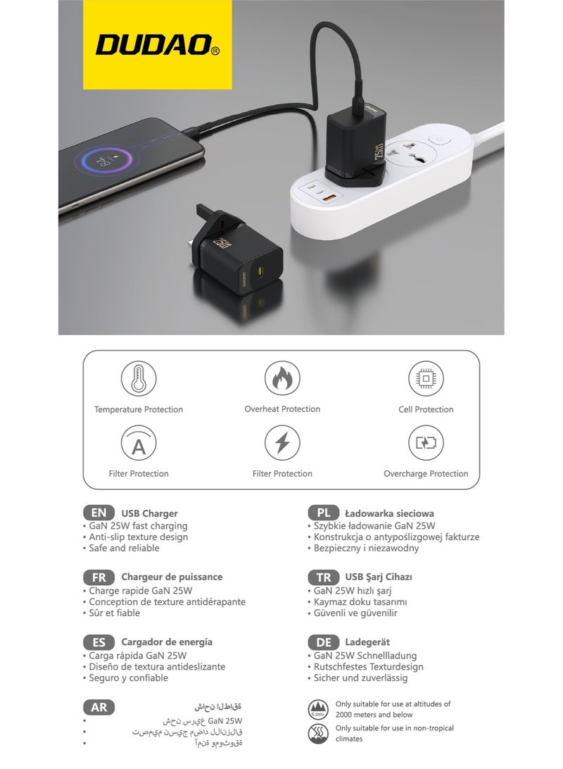 DUDAO A27UK-B PD25W  STANDARD CHARGER ONLY - Image 4