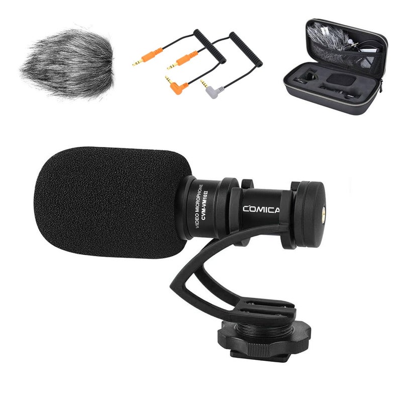 COMICA CVMVM10II Camera Microphone for Canon Nikon Sony Panasonic DSLR Camera Camcorder Professional Universal Shotgun Video Microphone for iPhone Samsung Galaxy Android Smartphones - Image 2