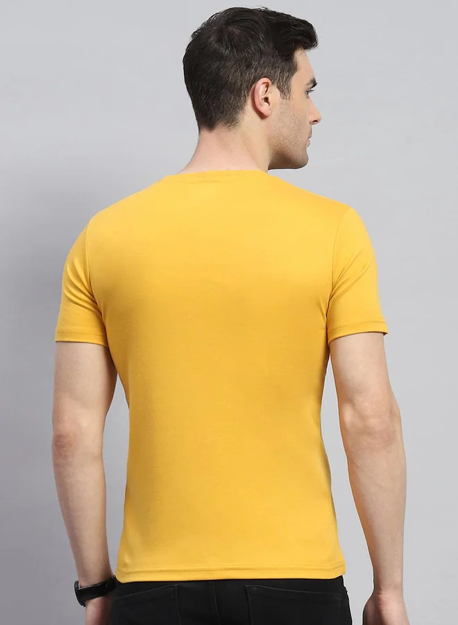 Monte Carlo Logo Text Print Round Neck Regular Fit T-Shirt