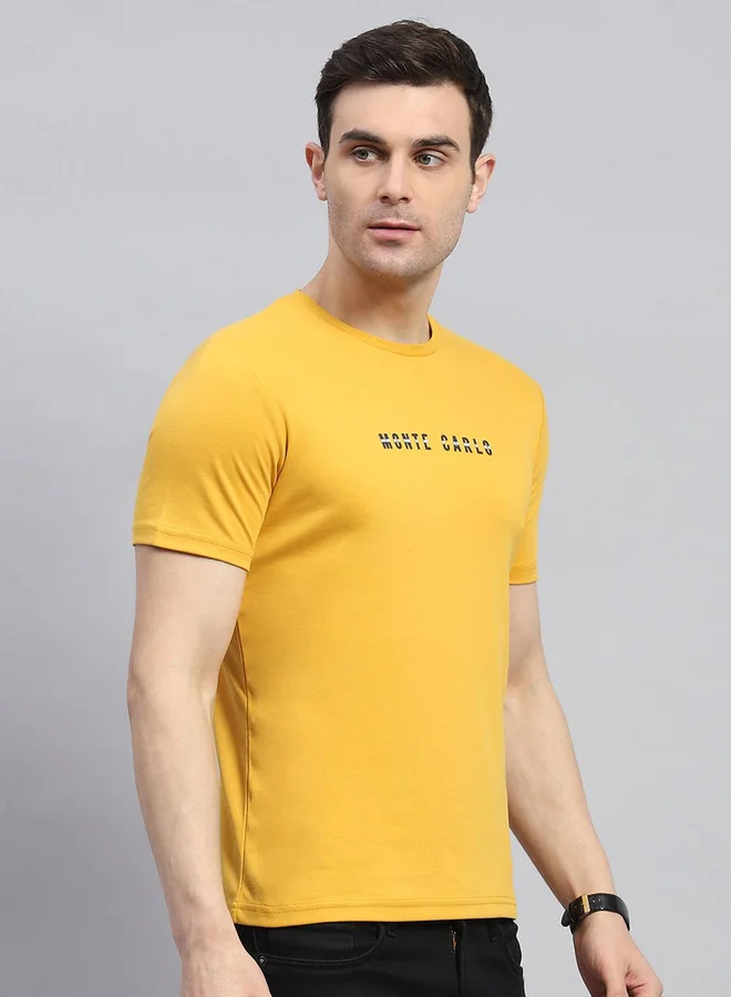 Monte Carlo Logo Text Print Round Neck Regular Fit T-Shirt