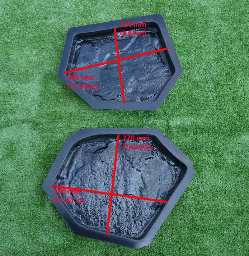 SvitMolds Concrete molds DIY Sold 6 pcs Plastic Moulds Flagstone Casting Concrete Paving Garden Paths Stone Patio Pavers for Garden Walkway #S34 - Image 3
