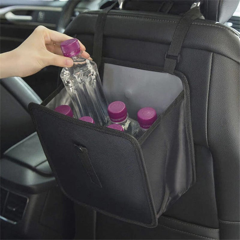 Foldable Car Trash Can Rubbish Bin Garbage Bag Hanging Car Storage Bag - S - Image 5