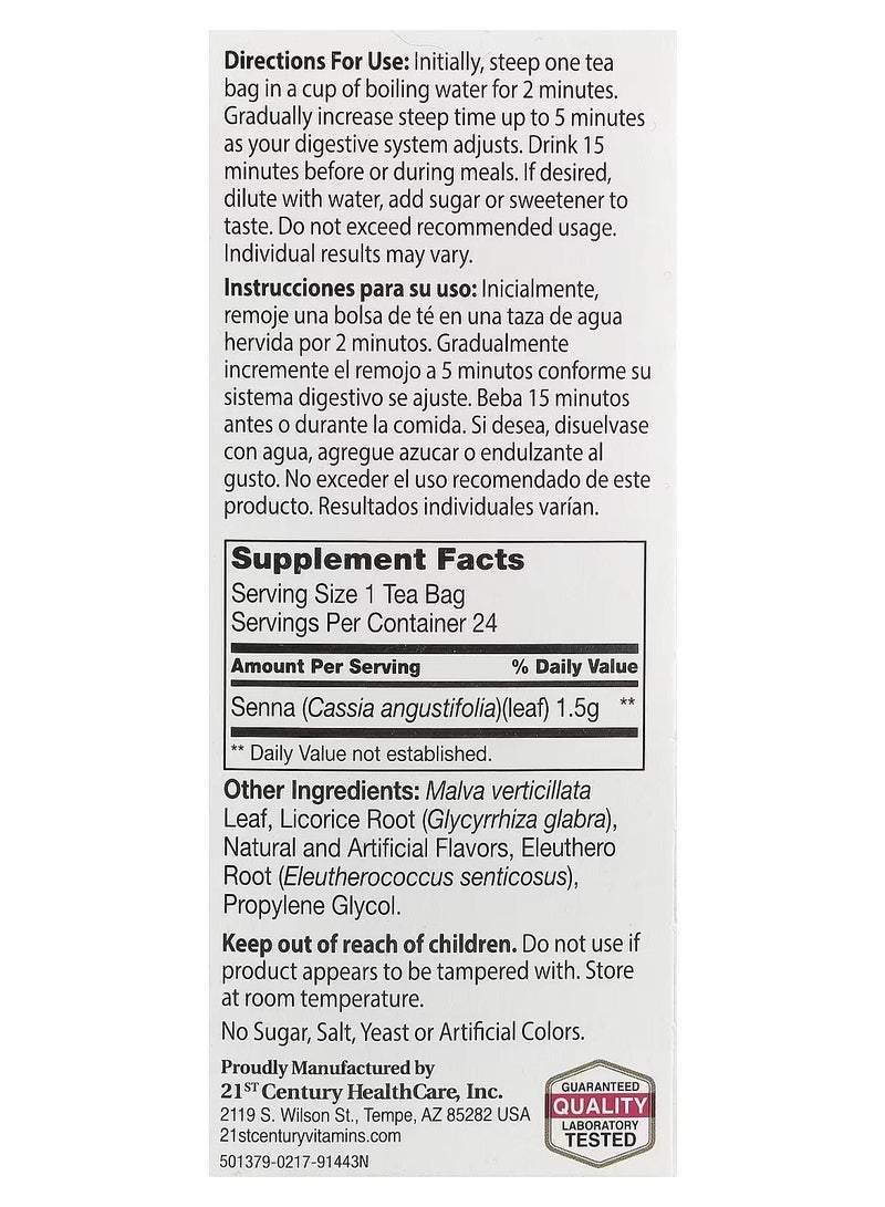 21st Century Herbal Slimming Tea Cranraspberry Caffeine Free 24 Tea Bags 1.7 oz (48 g) - Image 2