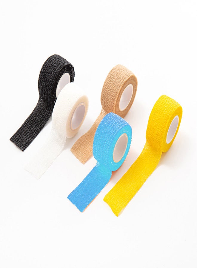 Pack of 5 solid color anti-callus self-adhesive bandages, nail art anti-wear hand elastic tape, elastic tape 5cm * 4.5m orange - Image 2