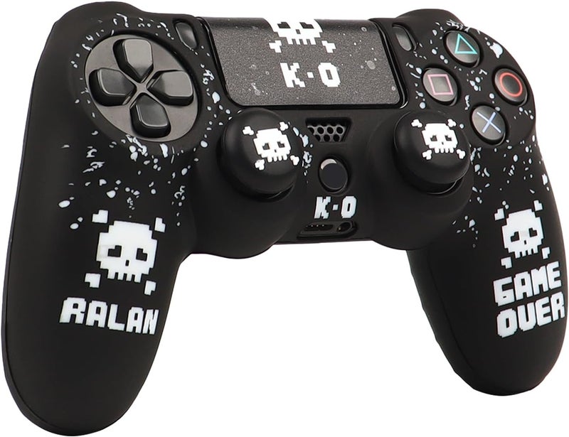 RALAN Pixelated Skull Design Controller Skin Cover with 2 Thumb Grips Compatible with PS4/Playstation 4 Slim/Pro Controller - Image 4