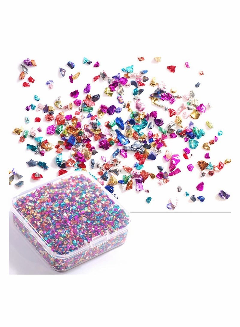 80g Crushed Glass Stone for DIY Epoxy Resin Molds Irregular Crystal Nail Art and Jewelry Making Champagne Color - Image 5