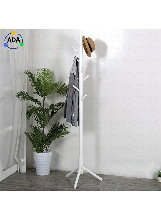 ADA ADA Premium Natural Bamboo Coat Rack Free Standing With 8 Hooks, Tree Coat Rack Stand For Coats, Hats, Scarves, Clothes, And Handbags - Diy (Do It Yourself), 45 X 45 X 175 Cm  - Image 2