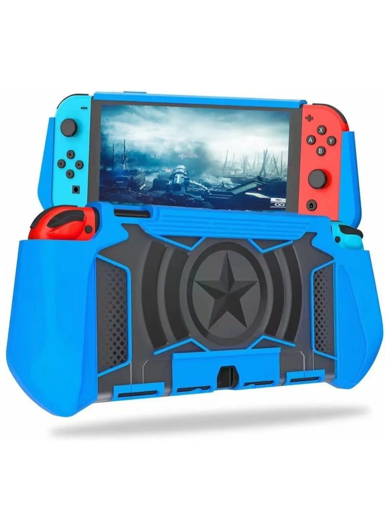 SYOSI Dockable Case Compatible for Nintendo Switch OLED 2021 TPU Grip Protective Cover Case Ultralight Shockproof Protective Cover Ergonomic Grip Case for Switch Console - Image 1