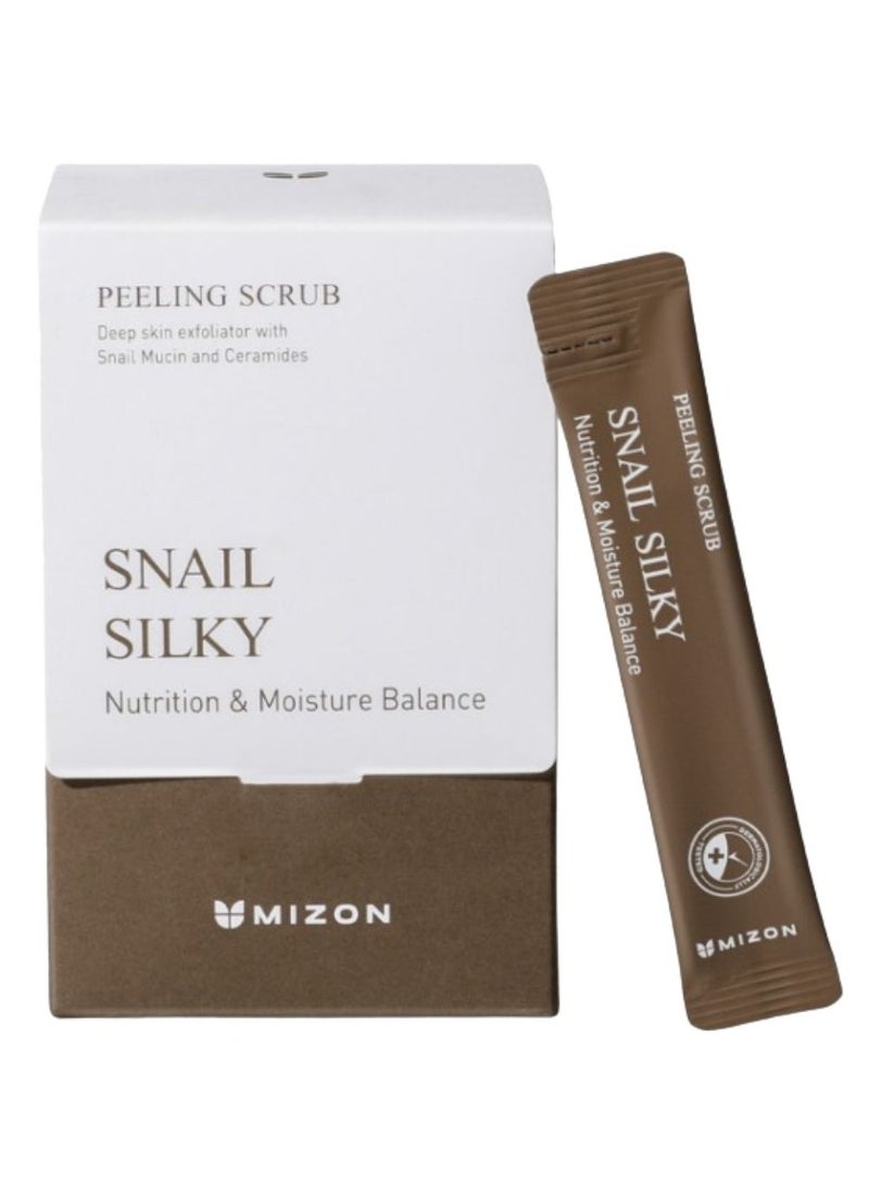 Mizon Peeling Scrub Snail Silky Deep Skin Exfoliator with Snail Mucin and Ceramides 40*5g - Image 1