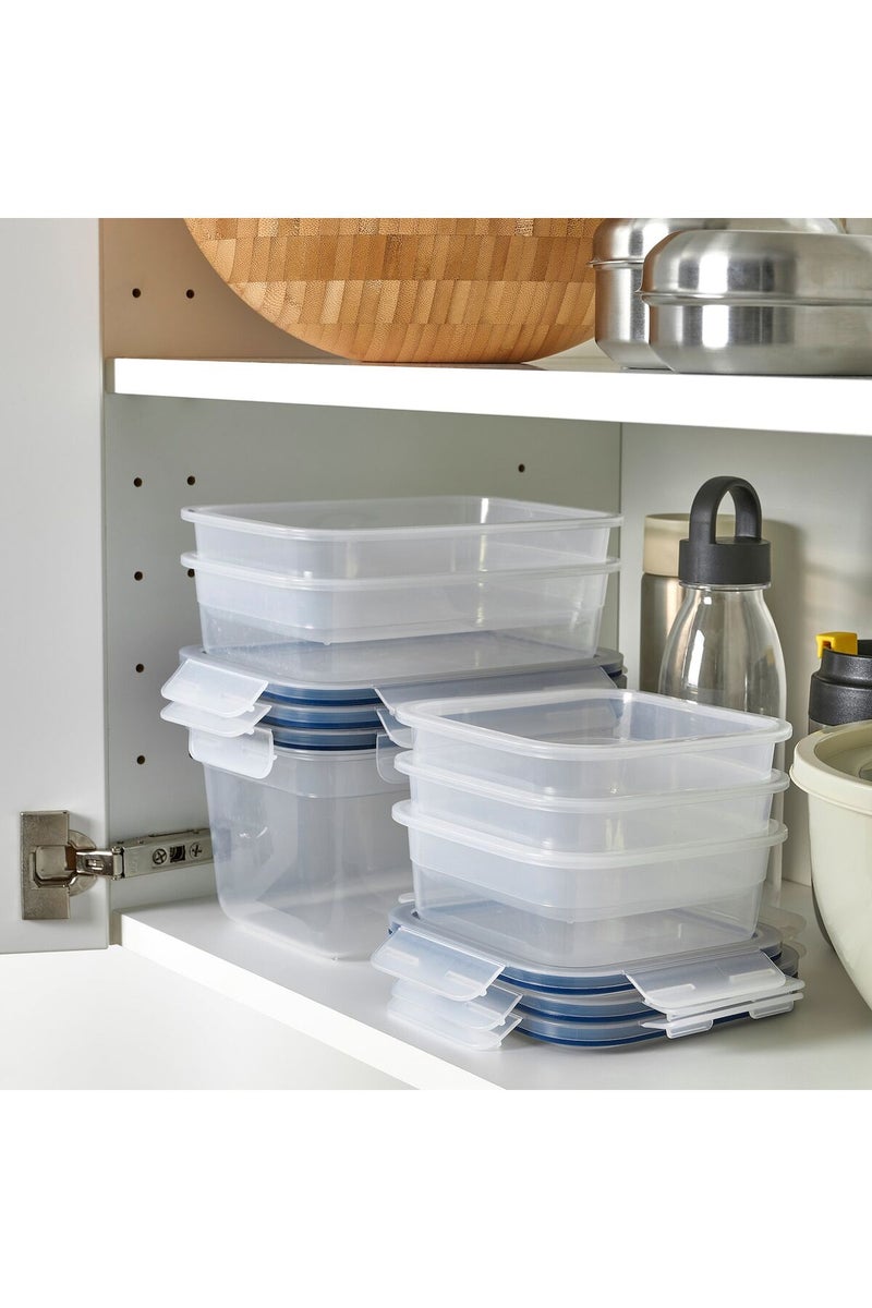Food container with lid, set of 6, plastic - Image 5