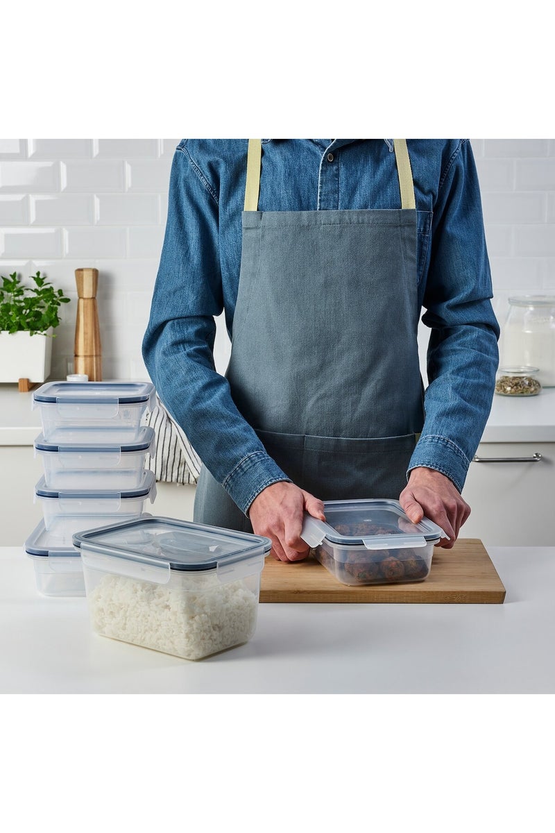Food container with lid, set of 6, plastic - Image 2