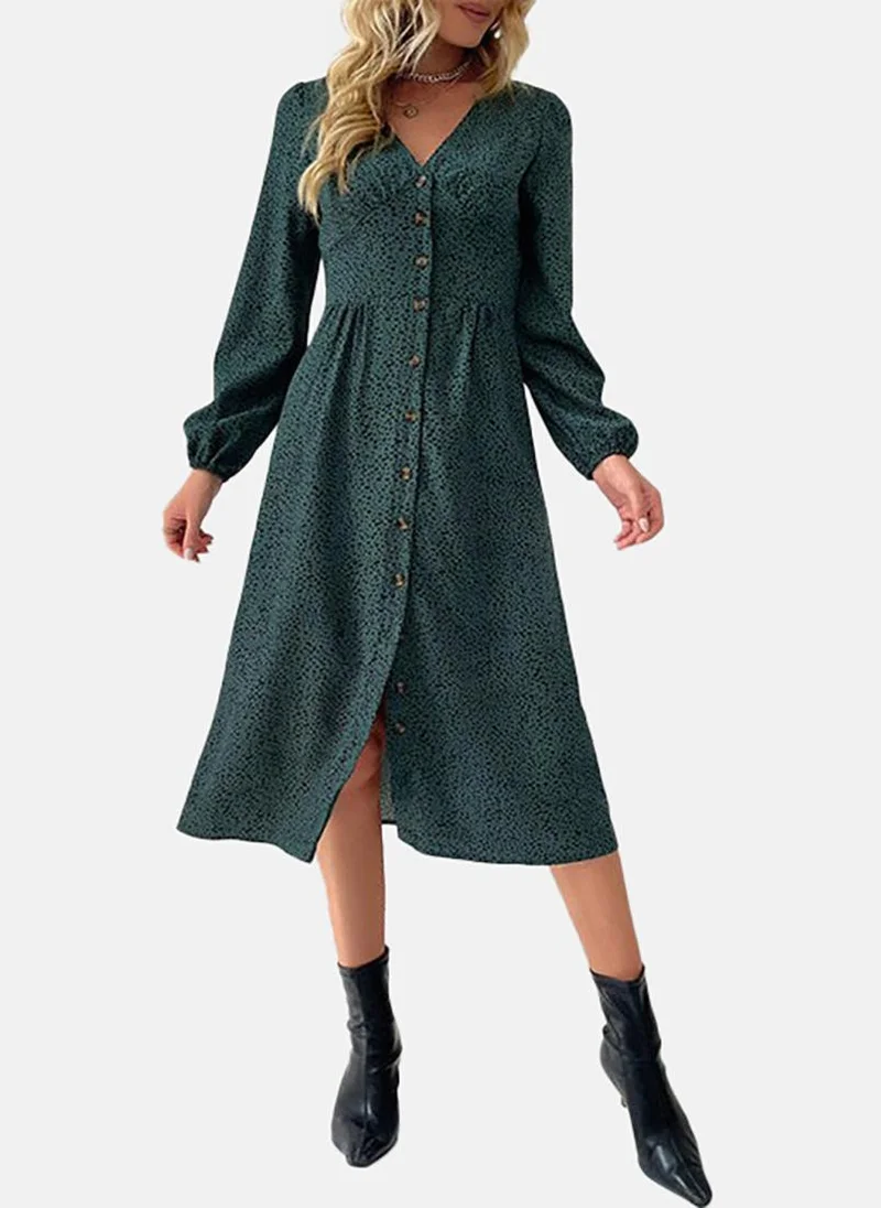 YUNIQEE Floral Button-Up Dress