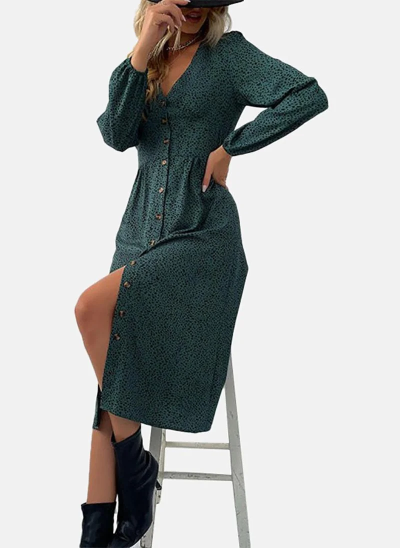 YUNIQEE Floral Button-Up Dress
