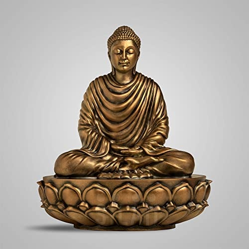 SILAII Gautama Buddha Statue for Home Decor – 6 Inch Meditating Buddha Idol | Antique Bronze Buddha Showpiece for Home & Office | Spiritual Buddha Idols for Home Decor - Image 1