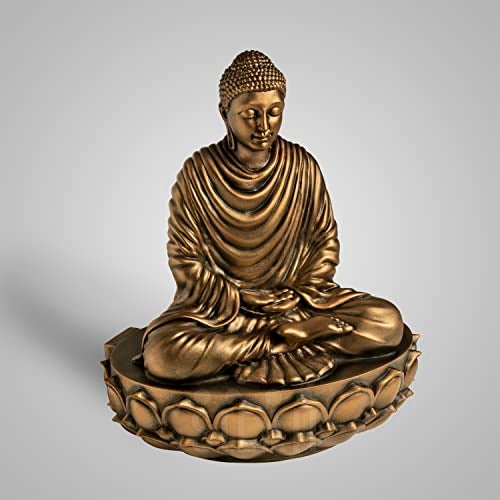 SILAII Gautama Buddha Statue for Home Decor – 6 Inch Meditating Buddha Idol | Antique Bronze Buddha Showpiece for Home & Office | Spiritual Buddha Idols for Home Decor - Image 3