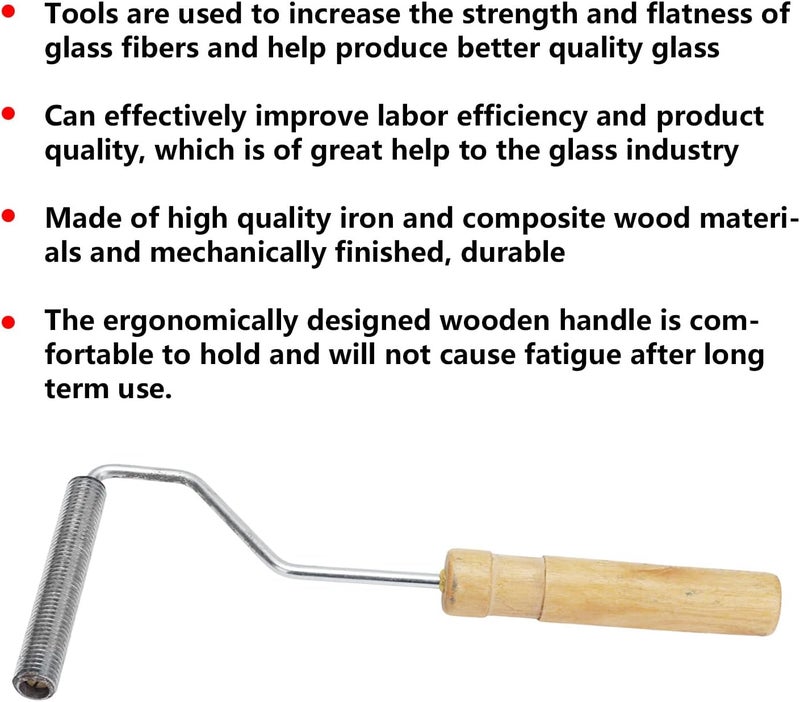 Fiberglass Roller Tools Kit 16x100mm Fiberglass Laminating Roller Bubble Increase Strength Flatness Paddle Tool for Fiberglass Laminating - Image 5