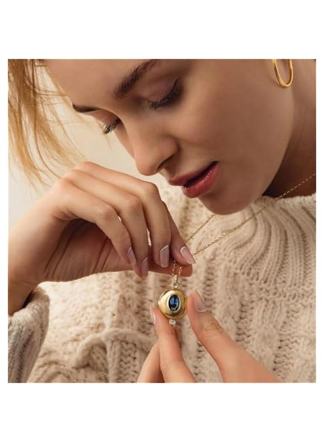 18K Gold Moon Star Lion Evil Eye Love Heart Cross Pendant Necklace Medallion Paperclip Chian Choker Layering Jewery for Women - Image 5
