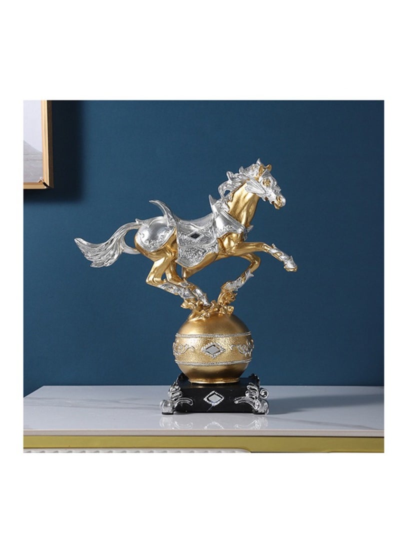 Standing Horse Resin Statue, Horse Art Figurine Decorative Home u0026 Office Decor Standing Horse Sculpture Ornaments for Desk Bookshelf - Image 3