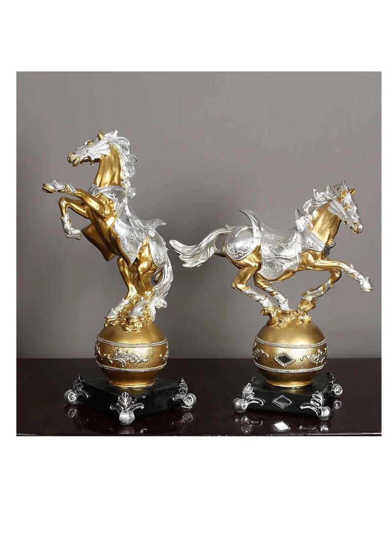 Standing Horse Resin Statue, Horse Art Figurine Decorative Home u0026 Office Decor Standing Horse Sculpture Ornaments for Desk Bookshelf - Image 4