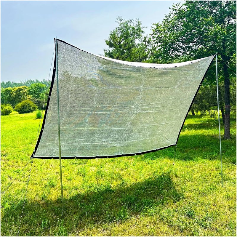 Aluminet Shade Cloth for Dog Crate, Aluminet Shade Cloth 85% UV Sun Protection Heat Protection Hood Van Car Shade Cloth Fabric Sunblock Sun Reflect Pet Shade for Animals Pergola Cover Canopy ( Size : - Image 2