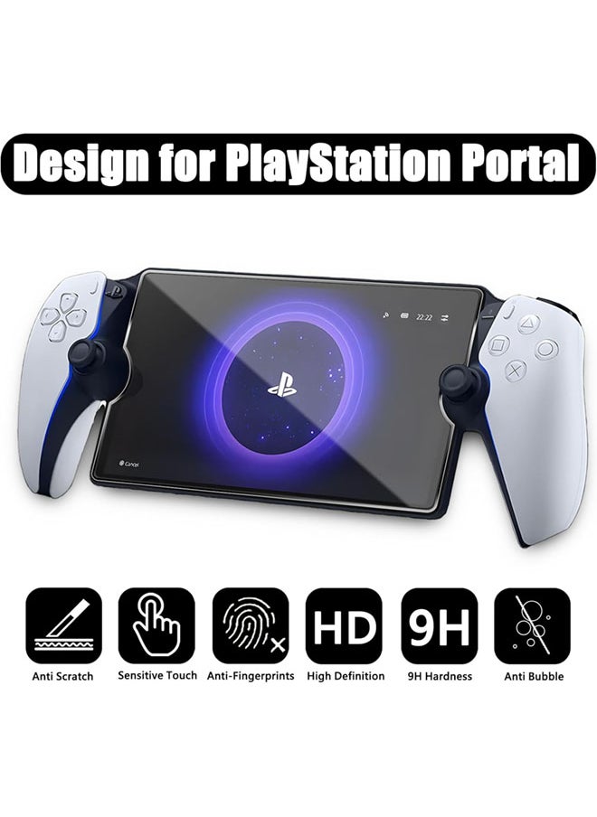 SJet 2 Pack Screen Protector for PlayStation Portal 8 inch, Tempered Glass Screen Protector for PlayStation 5 PS Portal Handheld, Ultra HD, Anti-Scratch, Anti-Fingerprint, Bubble-Free  - Image 2