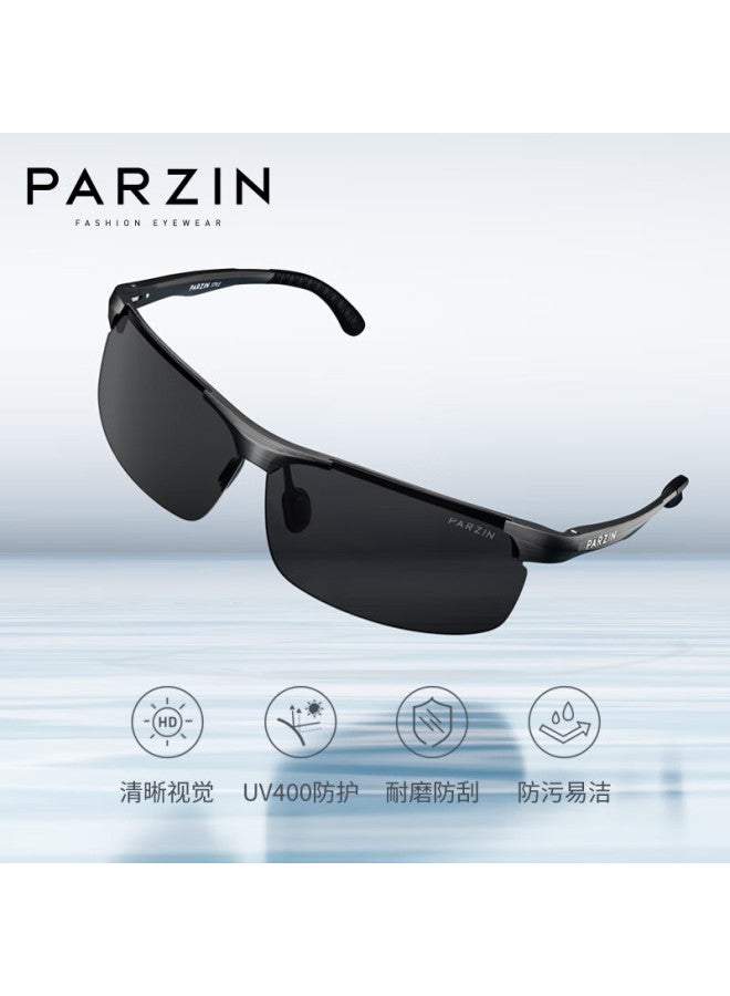 Parzin Aluminum-magnesium Polarized Sungl For Men, Fashionable And Simple Sports Cycling Sungl, Men's Driver Driving Sungl - Image 1