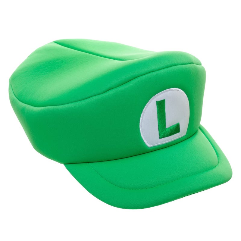 Bioworld Super Mario Bros Embroidered Luigi L Patch Adult Green Beret Cap - Image 3