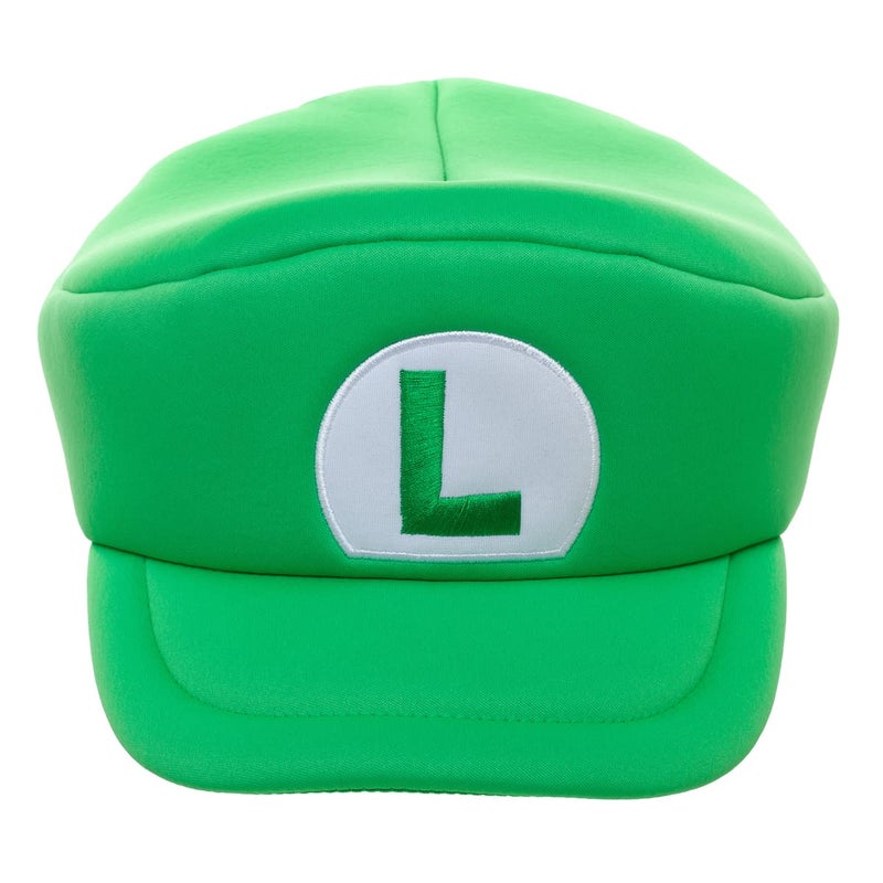Bioworld Super Mario Bros Embroidered Luigi L Patch Adult Green Beret Cap - Image 2