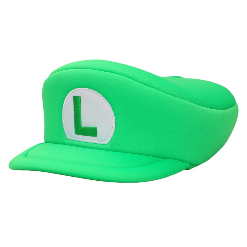 Bioworld Super Mario Bros Embroidered Luigi L Patch Adult Green Beret Cap - Image 1