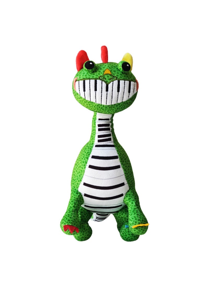 General Nightmare Critters Game Surrounding 25 cm Plush Toy, Realistic Cute Soft Plush Doll, Gift for Boys and Girls Game Fans (Green Piano Dragon)  - Image 1