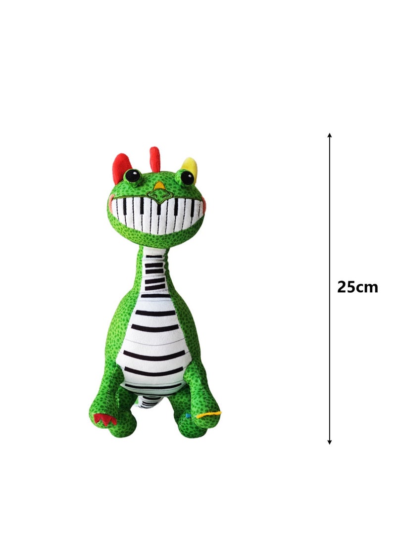 General Nightmare Critters Game Surrounding 25 cm Plush Toy, Realistic Cute Soft Plush Doll, Gift for Boys and Girls Game Fans (Green Piano Dragon)  - Image 2