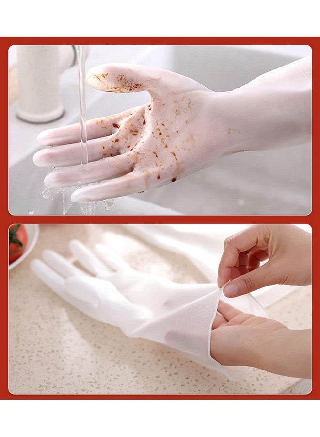 wolpin wolpin Hand Gloves for Dishwashing Skin-friendly Reusable Cleaning, Gardening | Anti-slip Kitchen Cleaning | Pet Grooming | Car Washing | Bathroom Cleaning | (Pack of 1 Pair, M, Polyvinyl Chloride) - Image 5