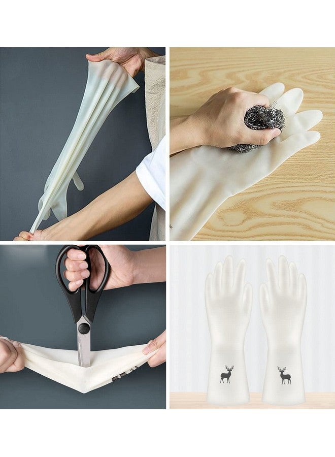 wolpin wolpin Hand Gloves for Dishwashing Skin-friendly Reusable Cleaning, Gardening | Anti-slip Kitchen Cleaning | Pet Grooming | Car Washing | Bathroom Cleaning | (Pack of 1 Pair, M, Polyvinyl Chloride) - Image 4