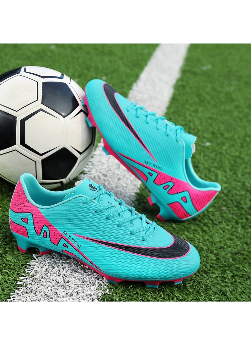 SKY WING - SKY WING Football Cleats Men And Women And Kid,Indoor Outdoor Low Top Soccer Shoes For Boy And Girl Lightweight Shock Resistant Training Boots Professional Turf Shoes Sport Athletic Ground Football Boots - Image 1