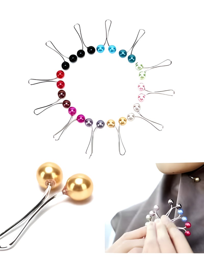 6 Pcs Elegant Hijab Clips & Scarf Pins - No-Hole Brooches for Women - Image 4