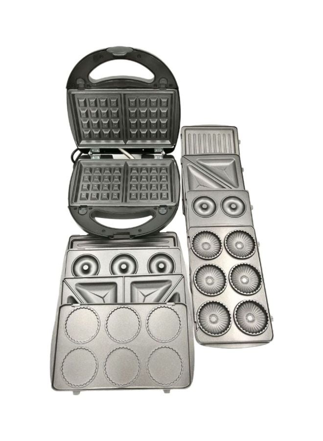 ORBIT 5-In-1 Gemini Sandwich Maker With 5 Detachable Plate 640 W 640.0 W B07MWS2J3S Black/Silver - Image 2