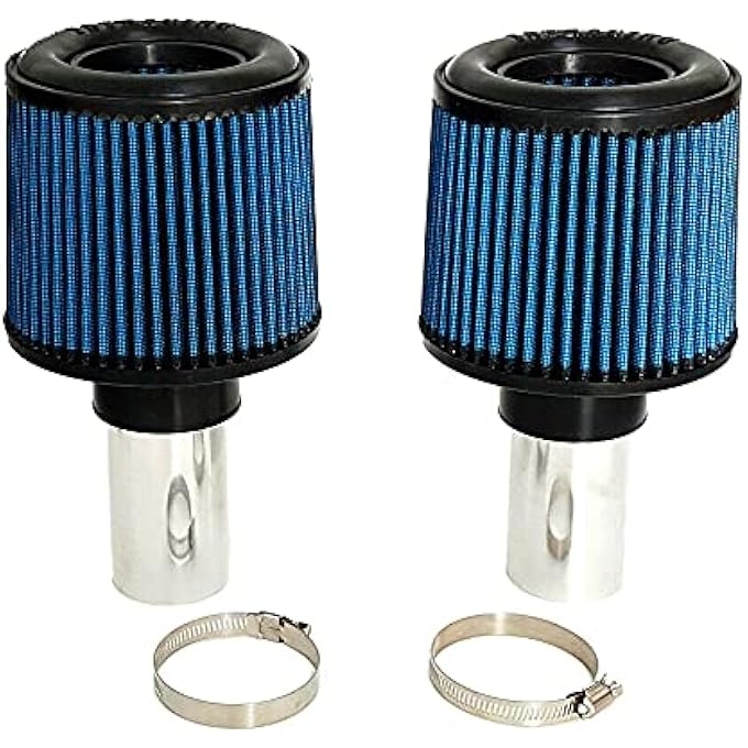 ريحني مدخل فلتر هواء مزدوج مخروطي عالي التدفق لبي إم دبليو E82 E88 E89 E90 E91 E92 E93 مدخل OEM 335I 535I N54 30 أزرق - Image 4