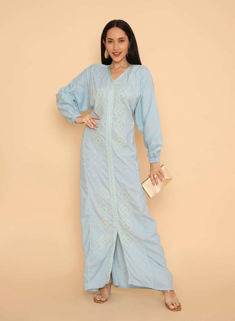 HANA & SARA Pure viscose long traditional arabic jalabiya dress for womens - Image 1